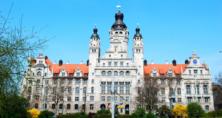 Neues Rathaus in Leipzig Gebäudeansicht