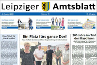 Ausschnitt Titelseite Amtsblatt Nr. 15/2020