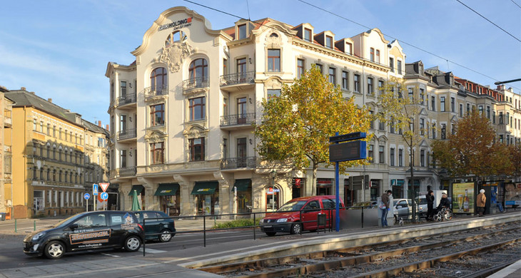 Sanierungsgebiet Prager Straße, Blick auf den Ostplatz
