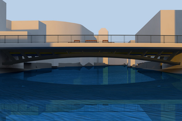 Visualisierung der neuen Karlbrücke