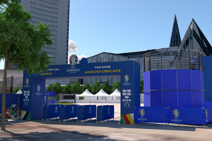 Visualisierung der Fan Zone auf dem Augustusplatz zur UEFA EURO 2024.