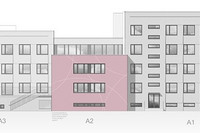 Visualisierung der Baumaßnahme Fritz Baumgarten Grundschule mit modernen Gebäuden