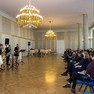Das Publikum der Preisverleihung sitzt im Konzertfoyer der Oper Leipzig