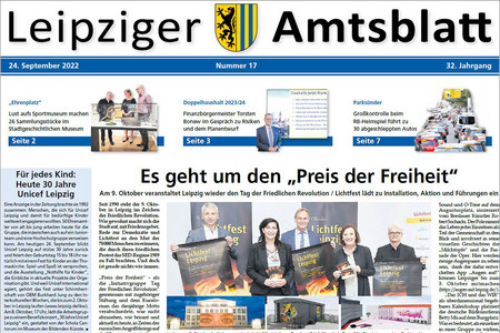 Leipziger Amtsblatt Nr. 17/2022 Titelbild (Auszug)