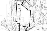 Der Geltungsbereich zeigt den Umfang des Bebauungsplans Nr. 403 Wohnsiedlung Wiesenblumenweg in Leipzig Holzhausen
