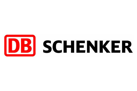 Logo DB Schenker mit dem Schriftzug DB Schenker