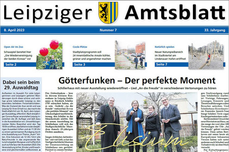 Leipziger Amtsblatt Nr. 7/2023 - Titelseite (Ausriss)