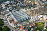 Luftbild des Leipziger Hauptbahnhofes