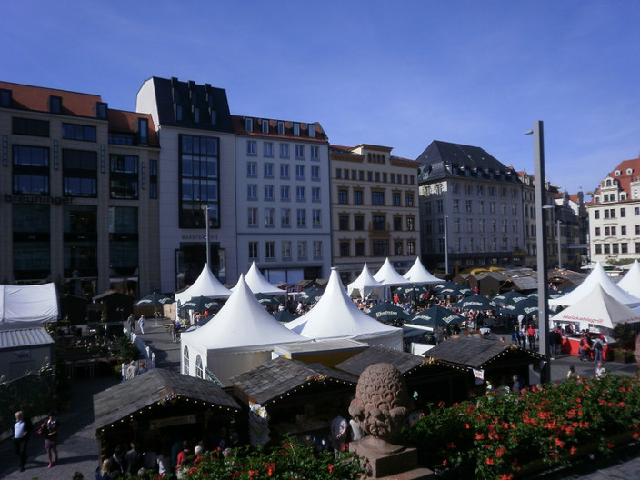Marktplatz zu Leipziger Markttage