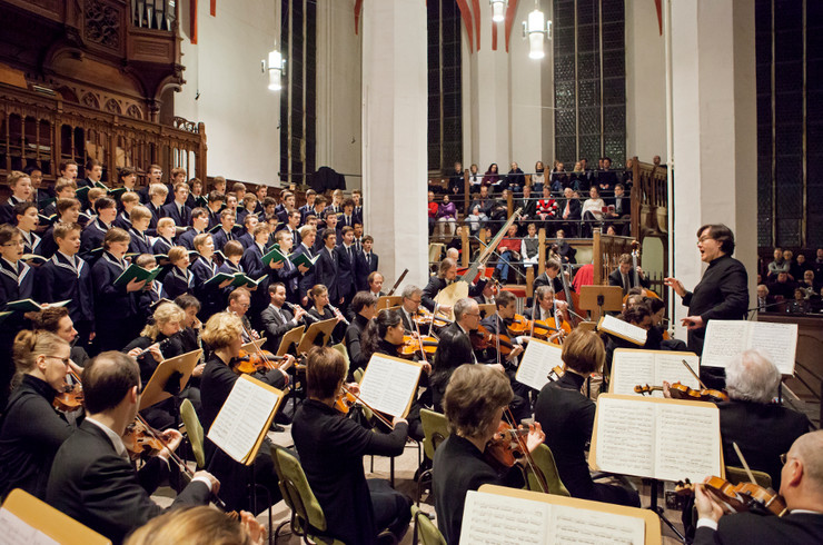 Gewandhausorchester und Thomanerchor beim Weihnachtsoratorium 2013 in der Thomaskirche