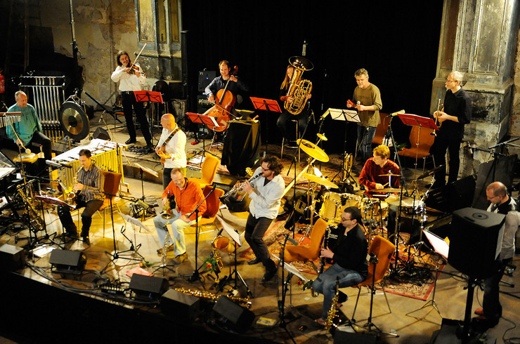 Das Jazz-Ensemble auf der Bühne