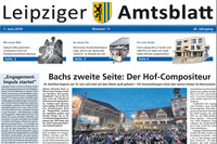 Titelseite des Leipziger Amtsblatts vom 1. Juni 2019 zeigt den Marktplatz, auf dem gerade ein Open-Air-Konzert stattfindet.