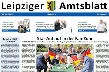 Leipziger Amtsblatt Nr. 8/2024 Titelseite (Ausriss)