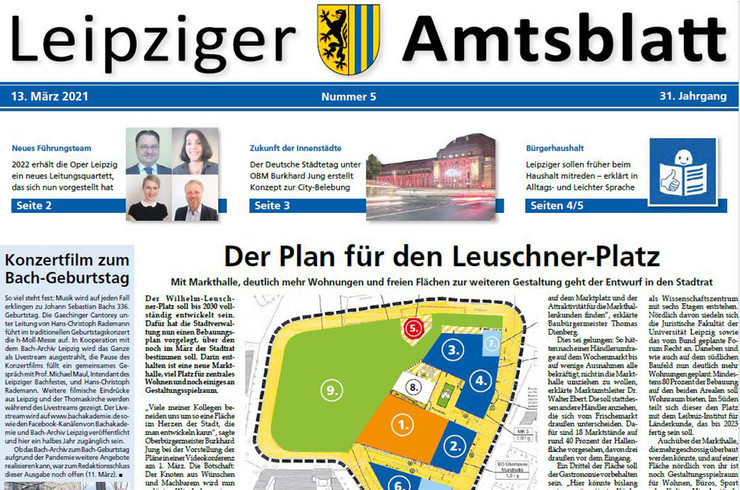 Leipziger Amtsblatt Nr. 5_2021 Ausschnitt der Titelseite