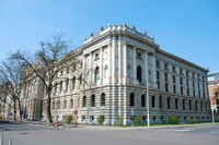 Außenansicht der Bibliotheca Albertina, Hauptgebäude der Universitätsbibliothek Leipzig 