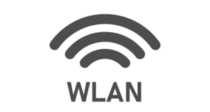 WLAN Symbol mit drei ausstrahlenen Funkwellen
