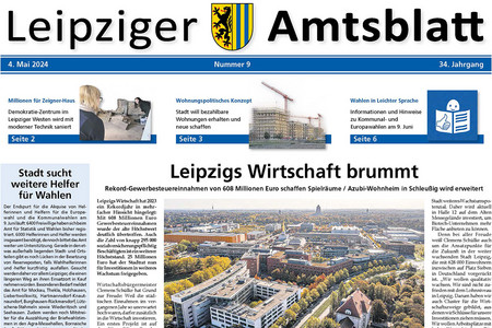 Leipziger Amtsblatt Nr. 09/2024 Titelseite (Ausriss)