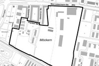 Karte mit Geltungsbereich Bebauungsplan Nr. 453 Stadtquartier Glesiener Straße