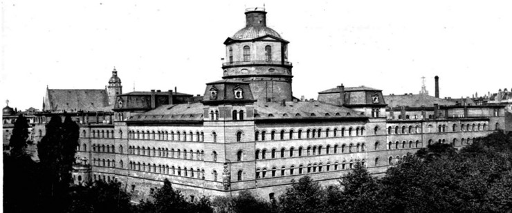 Fotografie des landesherrlichen Schlosses Pleißenburg um 1880 - heute Standort des Neuen Rathauses
