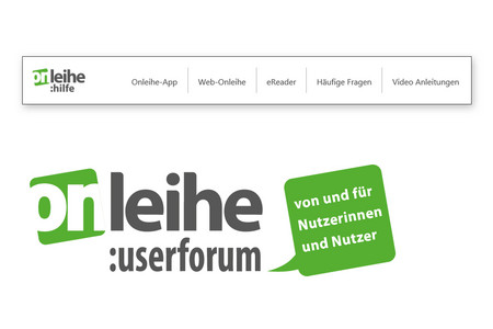 Logo der Onleihe Hilfeseite im Internet und vom Onleihe Userforum