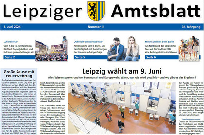 Leipziger Amtsblatt Nr. 11/2024 - Titelseite (Ausriss)