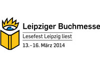 Logo der Leipziger Buchmesse mit Datum- und Jahresangabe 2014