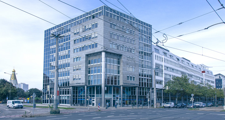 Ansicht des Technischen Rathauses in Leipzig.