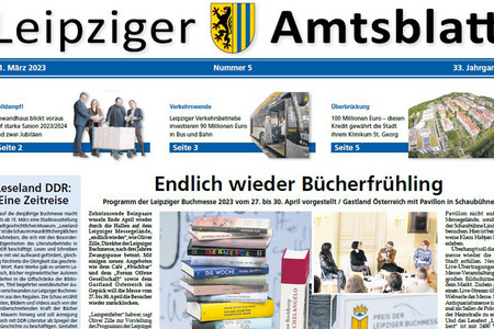 Leipziger Amtsblatt Nr. 05/2023 Titelbild (Ausriss)