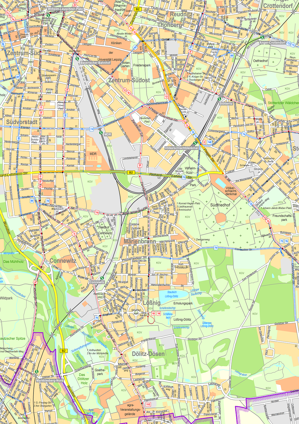 Amtlicher Stadtplan Stadt Leipzig